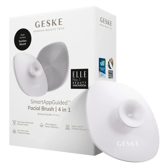 Щітка для обличчя GESKE Facial Brush 4в1 з тримачем white, Бежевий