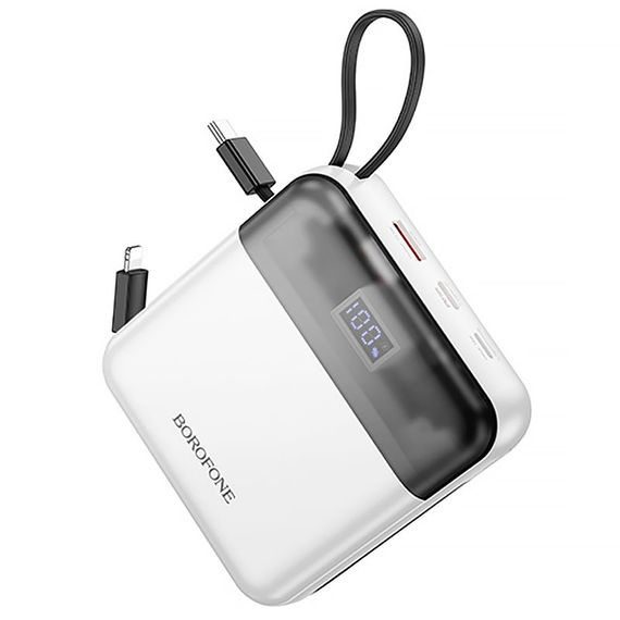 Портативний ЗП Power Bank BOROFONE BJ64A Distinct 22.5W+PD20W with cable 20000 mAh White