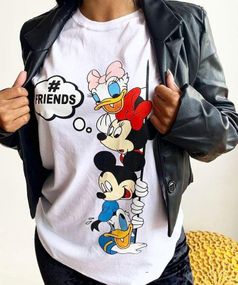 Футболка женская с принтом повседневная S Белая