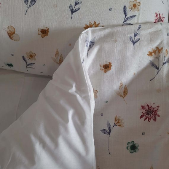 Комплект постільної білизни SoundSleep Flowers муслін підлітковий 145х210 см (94099751) | Зображення 5