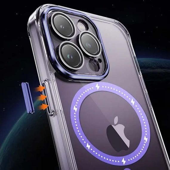 Чохол TPU+PC Colorful with MagSafe для Apple iPhone 13 Pro (6.1") Purple | Зображення 4