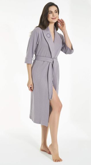 Жіночий трикотажний халат Nusa 0493 лавандовий S | Зображення 1