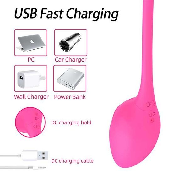 Смарт віброяйце USB (10 режимів) рожевий | Зображення 6
