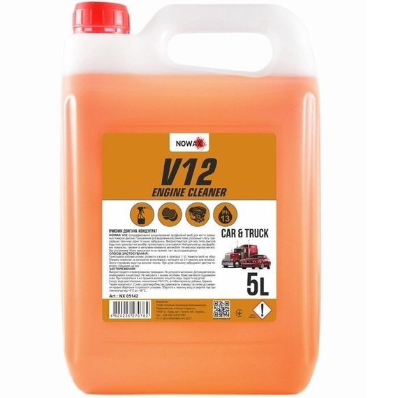 NOWAX Очисник поверхні двигуна V12 Engine Cleaner 5л. концентрат 1:10 NX05142
