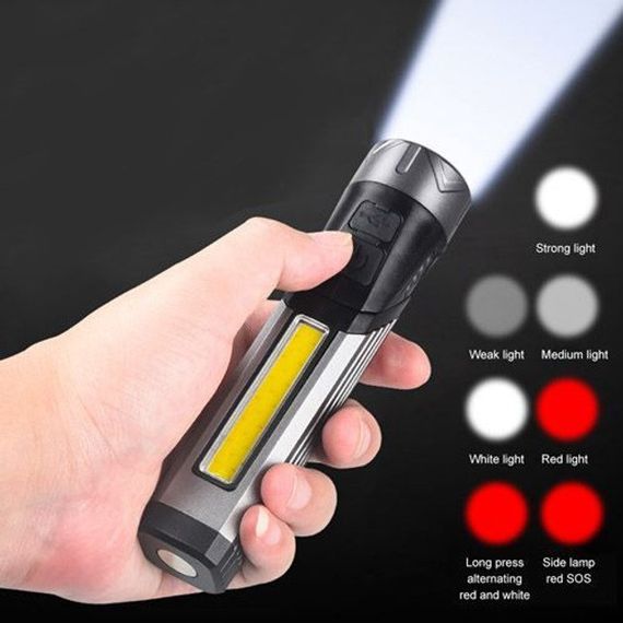 Ліхтар кишеньковий поворотний Police 508-OSL+COB, вбудованим акумулятором, магнітом та 7 режимами | Зображення 3