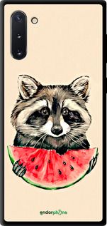 Чохол на Samsung Galaxy Note 10 Єнотик з кавуном "4605b-1718-2448"