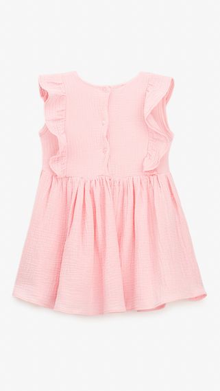 Сукня однотонна для дівчинки Aura Style 5006-1 104 см Рожевий shop (2000999546778) | Зображення 2