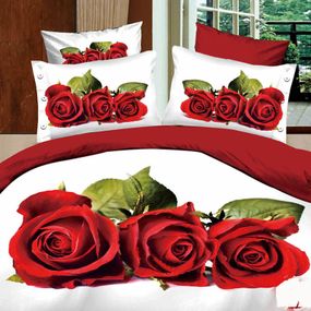 Постільна білизна Love You Сатин 3D Любов STP344 Полуторні