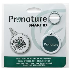 Pronature Smart id пронатюр смарт id адресник с QR-паспортом для собак и котов діаметр 25 мм
