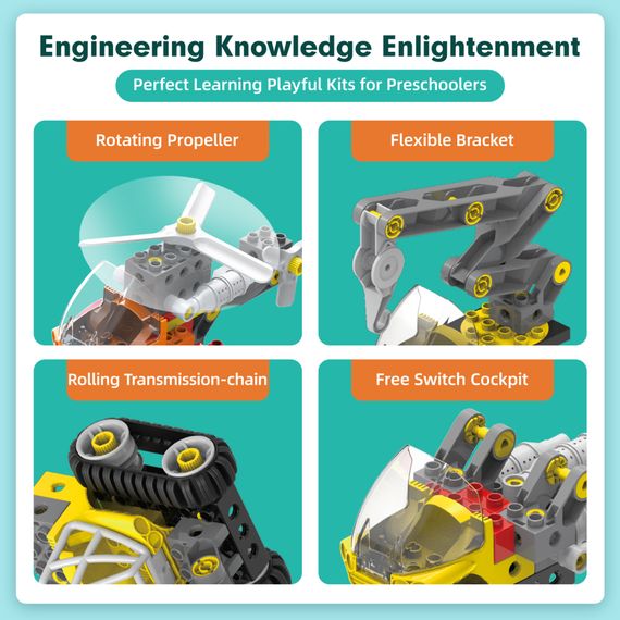 Конструктор Makerzoid Big Building Blocks-Mechanical Engineering Team (MKZ-OBK-MET) | Зображення 6
