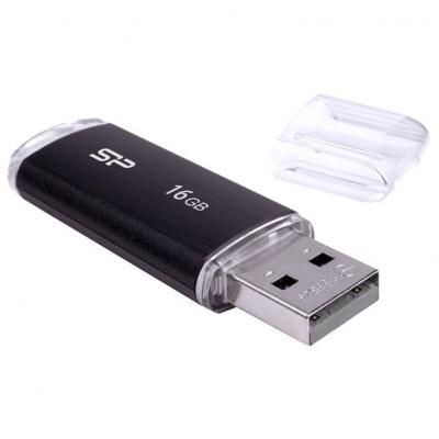 USB флеш накопичувач Silicon Power 16GB Ultima U02 Black USB 2.0 (SP016GBUF2U02V1K) | Зображення 3