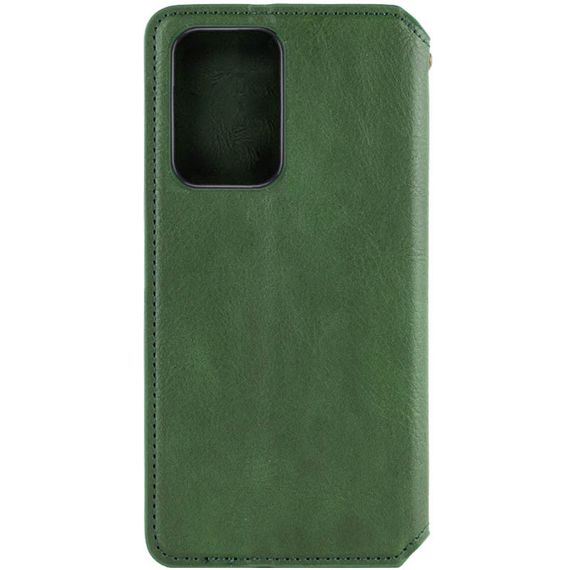 Кожаный чехол-книжка GETMAN Cubic (PU) для Motorola Moto G05 / E15 Зеленый | Зображення 1
