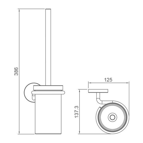 Йоршик для унітазу настінний Gappo G30710-3 | Зображення 1