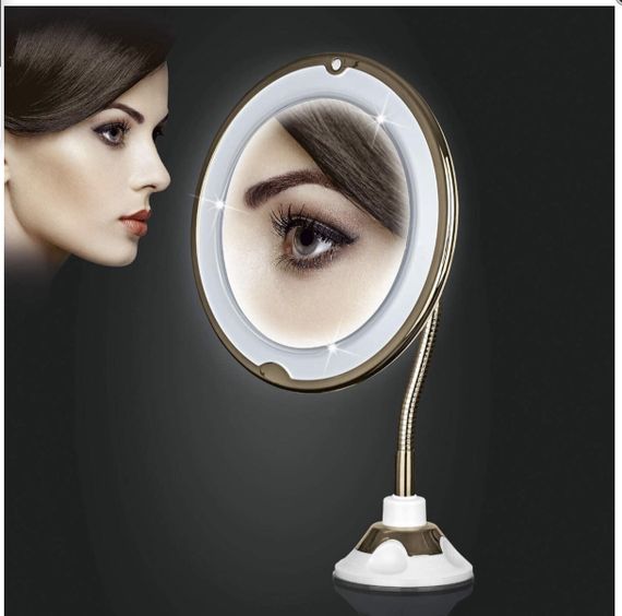 Дзеркало для ванної кімнати GNTM LED Kosmetikspiegel Saugnapf 5x Vergrerung Schminkspiegel beleuchtet rund | Зображення 3