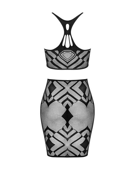 Еротичний напівпрозорий комплект Obsessive K101 top & skirt S/M/L, топ, спідниця sexstyle | Зображення 3