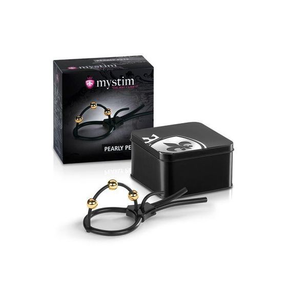 Утяжка для пеніса Mystim Pearly Pete, з трьома кульками | Зображення 1