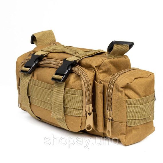 Сумка - подсумок тактическая поясная Tactical военная, сумка нагрудная с ремнем на плечо 5 литров кордура AF-31 | Зображення 6