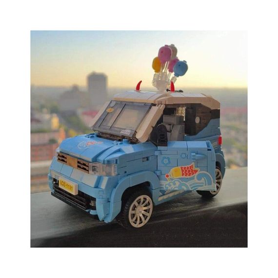 Конструктор LOZ mini Автомобіль MINI блакитний (1131) | Зображення 2
