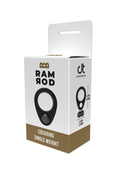Ерекційне кільце Dreamtoys RAMROD з обтяжувачем, чорне Sex Aura | Зображення 4