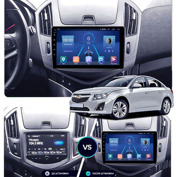 Штатная магнитола 9" Lesko для Chevrolet Cruze I Рестайлинг 2012-2016 Top 4/32 4G WiFi GPS Шевролет | Зображення 2