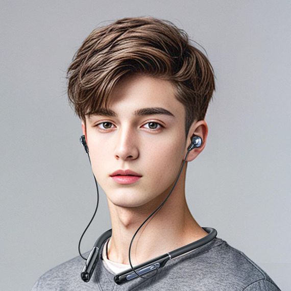 Бездротові навушники ACEFAST N5 neck hanging wireless earphones Black | Зображення 4