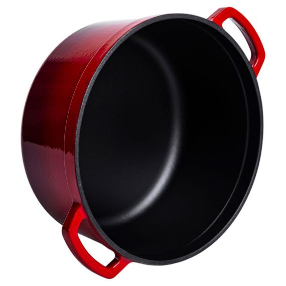 Кокотниця чавунна емальована 4,5 л, червоний Yiwu HP-FLG-4 RED | Зображення 4