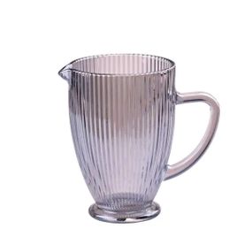 Кувшин для напитков ребристый 1,2 л с толстого стекла голубой HP7118BL