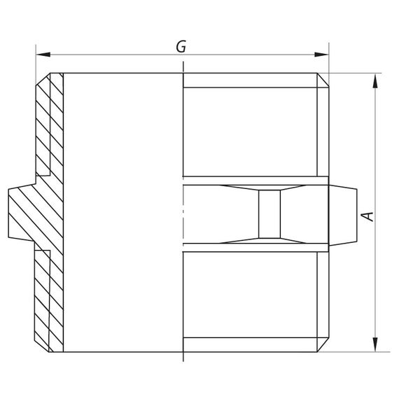 Ніпель Koer KF.N06A - 1/2'' (під прокладку) (KR3046) | Зображення 2