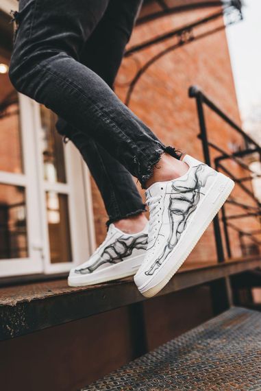 Кросівки чоловічі N-ike Air Force 1 Skeleton White | Зображення 8