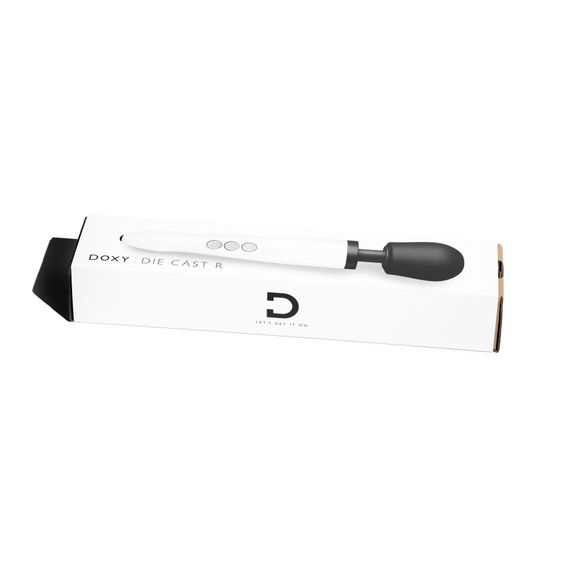 Вібромасажер DOXY Die Cast R Stardust White, перезаряджуваний, до 9000 об/хв | Зображення 5