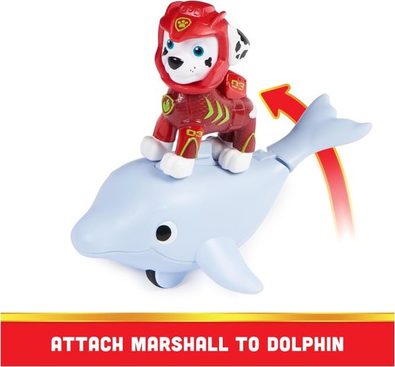 Щенячий Патруль Аква щенки Дельфин и фигурка Маршала Paw Patrol Aqua Pups Marshall and Dolphin Оригинал | Зображення 6