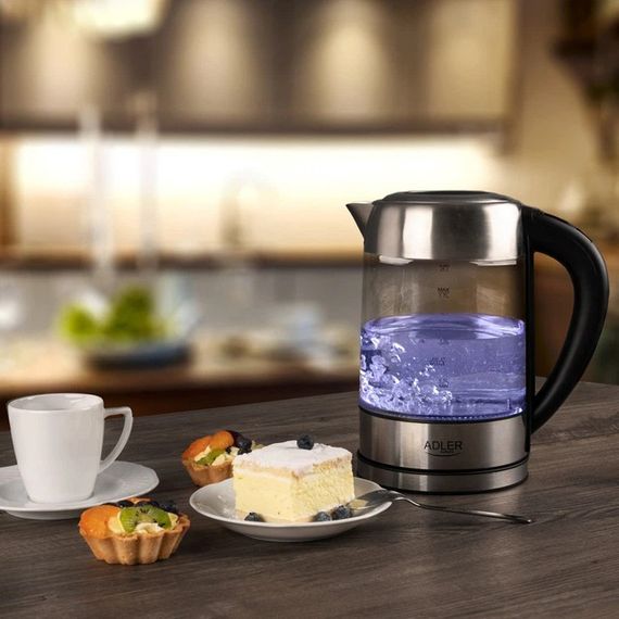 Електрочайник ADLER AD 1247 1.7Л 2200Вт скляний з регулятором температури підсвічуванням | Зображення 3