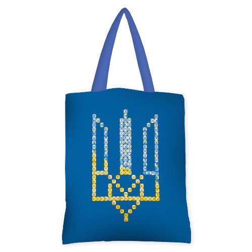 Сумка жіноча тканинна Original Тризуб, мозаика 40x45 см (SV_22U020_SI)