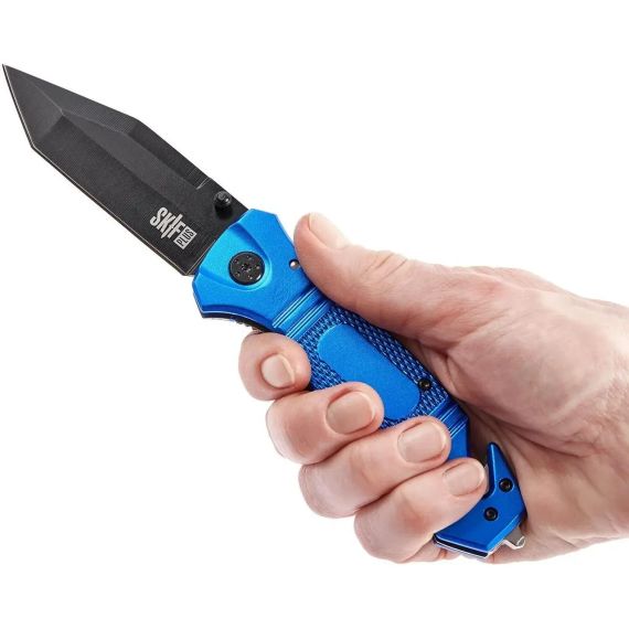 Складаний армійський ніж Skif Plus Lifesaver, колір – Синій, нержавіюча сталь, складаний ніж для військових | Зображення 6