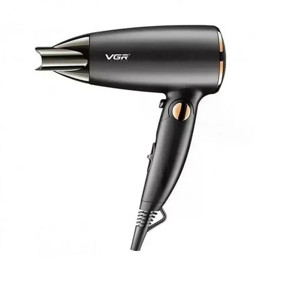 Дорожный складной фен VGR V-439 1600W • Компактный фен для сушки и укладки волос с холодным обдувом и насадкой-концентратором | Зображення 3