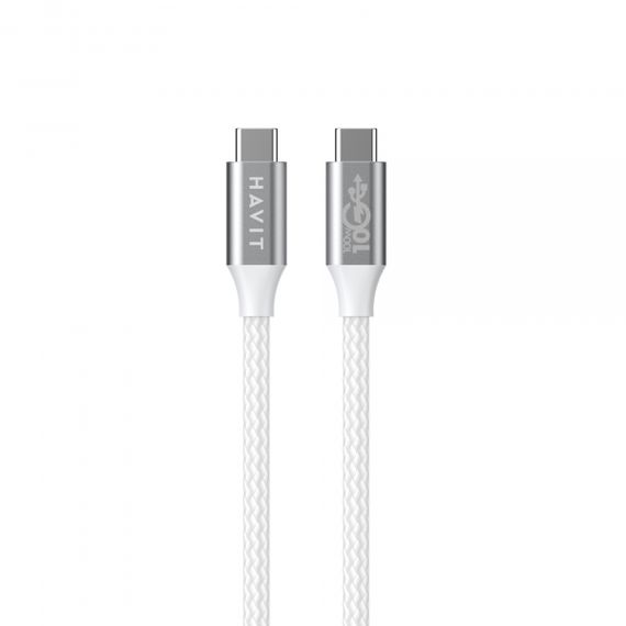 Кабель USB-C to USB-C HAVIT HV-CB6290 PD100W 5A 1м White | Зображення 2