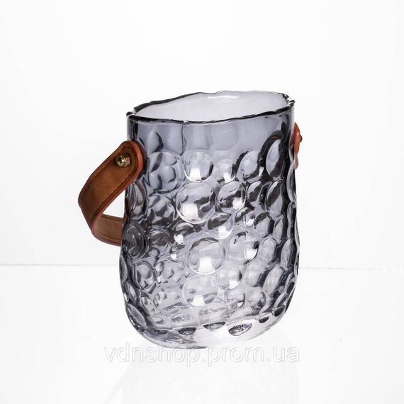 Ваза сумочка з ручкою 11,5×7,5×15 см 800 мл Сірий HP-19-153-2 | Зображення 1