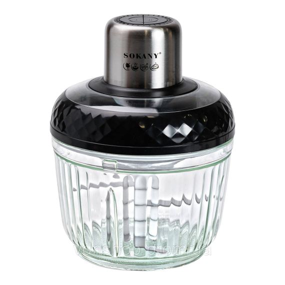 Чопер подрібнювач Sokany SKYM7032B 2в1 з чашами 0.5 і 1,5 літри 800 Вт | Зображення 2