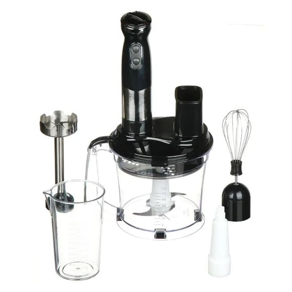 Блендер занурювальний з чашею 4в1, 1200Вт, Rainberg RB-2238 / Ручний міксер блендер з насадками | Зображення 4