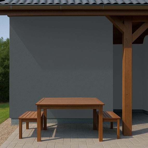 Фарба Акрил-латексна Фасадна Skyline RAL 7012 Графітовий Шторм 10л | Зображення 3