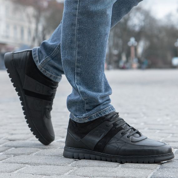 Легкі чоловічі кеди з шкіри та замші 41 розмір | Зображення 4