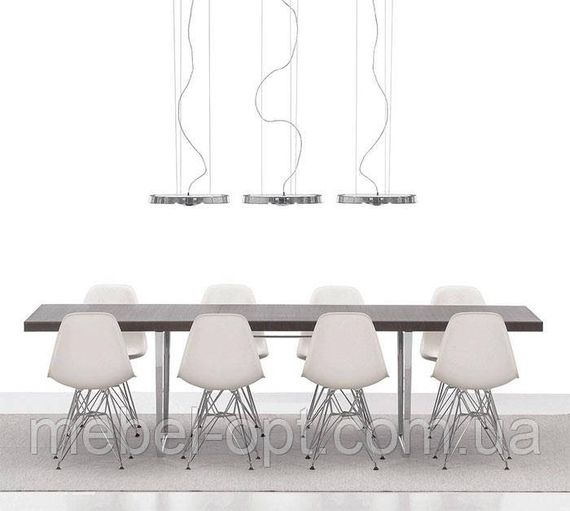 Стілець Eames DSR Chair золотистий пластик, хромовані ноги, дизайн Charles & Ray Eames | Зображення 8