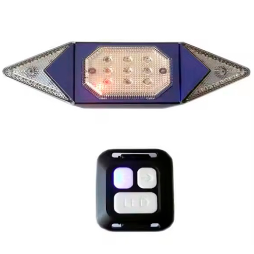 Задній габаритний велоліхтар з поворотами LY-6700, дистанційний пульт, ЗП micro USB, CR2032 | Зображення 2