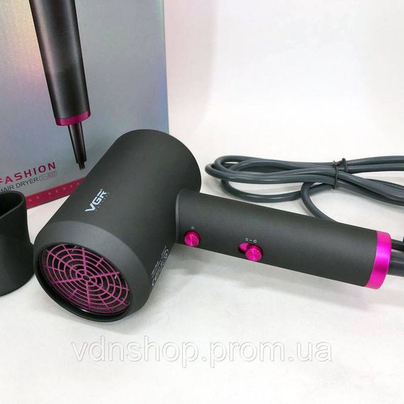 Портативний фен для сушіння VGR V-400 2000 Вт, Фен для волосся з дифузором об'ємної укладки TD-21 | Зображення 5