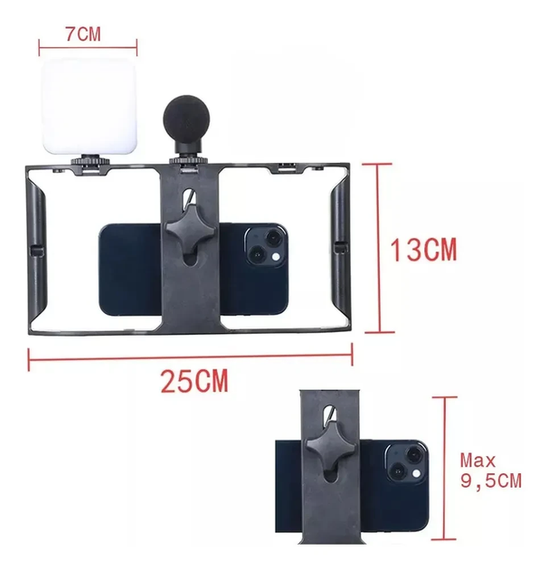 Комплект для блогінгу Video Making Kit AY49X для смартфона з мікрофоном та світлом | Зображення 1