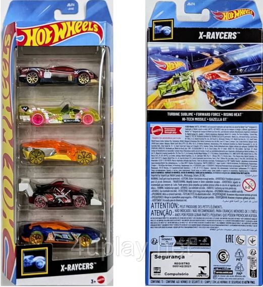Hot Wheels X-Raycers Хот Вилс Прозрачные гонщики Подарочный набор из 5-ти машинок | Зображення 6