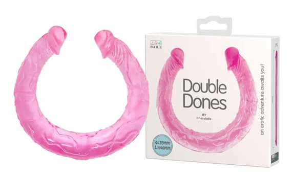 Подвійний Фалоімітатор "Double Dong" PINK Sex Aura | Зображення 1
