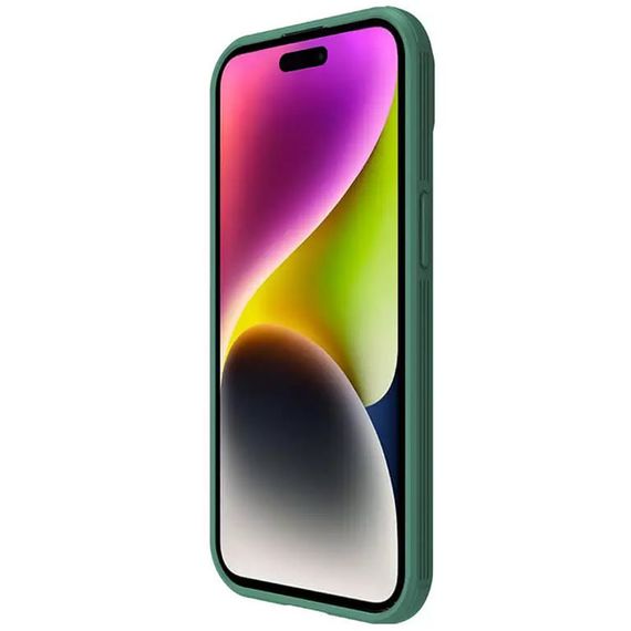 Карбонова накладка Nillkin CamShield Pro для Apple iPhone 15 (6.1") Deep Green | Зображення 4