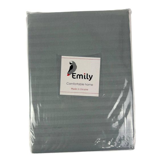 Комплект постельного белья Emily Fiber Grey Stripe микрофибра полуторный 160х215 см серый (94193800) | Зображення 2