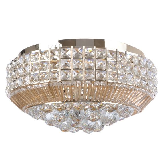 Люстра торт потолочная с подсветкой LED E14 40W Glass (BCL-615C/3)